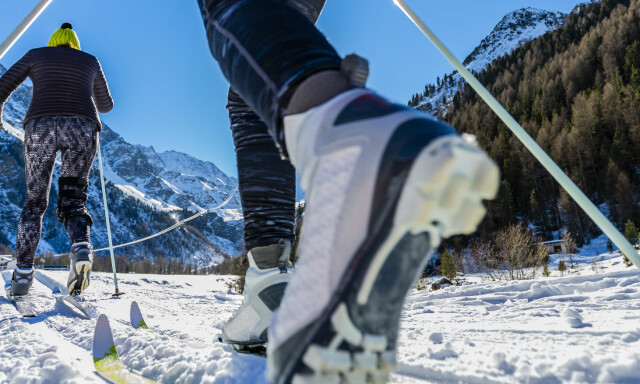 Bare ett skispor, men hvem har forkjørsrett?